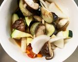 根菜茄子万能トマポン炒め味温野菜サラダ作り方16写真