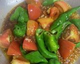 トマトと唐辛子のにんにく醤油香り炒め作り方5写真