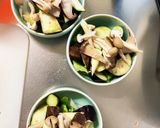 レンジ肉無豆腐コク旨梅肉照味野菜炒め作り方11写真
