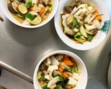 レンジ肉無豆腐コク旨梅肉照味野菜炒め作り方16写真