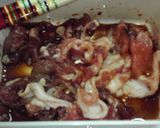 簡単♪トロッと卵の豚コマ丼作り方1写真