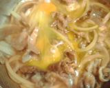 簡単♪トロッと卵の豚コマ丼作り方4写真