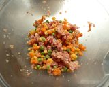 レンチン肉そぼろの冷やしうどん作り方2写真