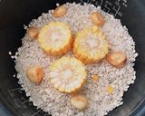 とうもろこしとにんにくの炊き込みご飯作り方2写真