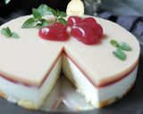 爽快！ライチのレアチーズケーキ作り方40写真