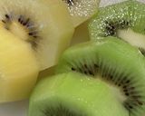 夏の涼菓 片栗粉でキウイの水わらび餅風作り方1写真