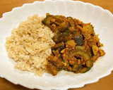 簡単！夏野菜のキーマカレー♪ルウ不使用！作り方5写真
