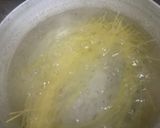 万願寺唐辛子とアンチョビのオイルパスタ作り方2写真