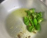 万願寺唐辛子とアンチョビのオイルパスタ作り方4写真