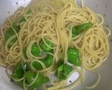 万願寺唐辛子とアンチョビのオイルパスタ作り方7写真