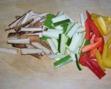 夏野菜のレモンと生姜醤油和え。作り方1写真
