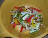 夏野菜のレモンと生姜醤油和え。作り方3写真