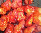 業スー品で簡単！ヤンニョムチキン作り方5写真
