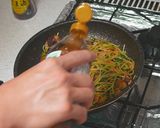 豚肉となすのさっぱり黒酢パスタ作り方4写真