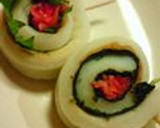 ☆お弁当に☆ちくわ巻き♪紅生姜＆のり作り方5写真