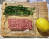 ネギトロの大葉とディルレモン作り方1写真