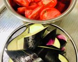 トマトと茄子の旨そぼろ煮作り方1写真