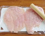 ☆簡単☆鶏むね梅しそチーズフライ作り方3写真