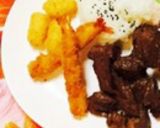 誕生日 料理 プレート フルーツ 盛合せ作り方2写真