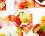 誕生日 料理 プレート フルーツ 盛合せ作り方4写真