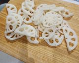 レンコンと豚肉の炒め作り方2写真