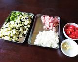夏野菜のキーマカレー風作り方1写真