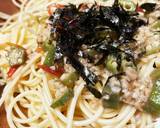 オクラトマト納豆のガーリックパスタ♡作り方4写真