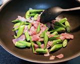 オクラとベーコンの粉チーズ焼き作り方4写真