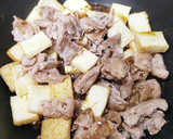 焼肉と厚揚げ炒め＆もやしの付け合せ作り方9写真