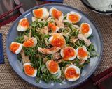 一品大満足！半熟卵とよだれ鶏むねサラダ作り方11写真