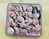 豚肉とナスの重ね蒸し(にんにく味噌ダレ)作り方2写真