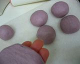 手ごね☆卵不使用☆紫芋のもっちりあんぱん作り方6写真