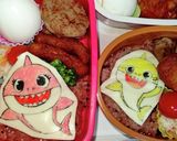 BABYSHARK弁当~♪作り方2写真
