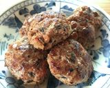 離乳食後期ひじきとなめ茸のハンバーグ作り方3写真