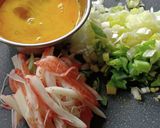 10分弁当★カニかま玉子炒飯弁当作り方1写真