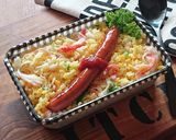 10分弁当★カニかま玉子炒飯弁当作り方7写真