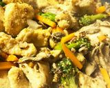 低糖質　とり胸肉の高野豆腐衣の炒め物作り方9写真