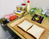 卵と野菜のサンドイッチ作り方1写真