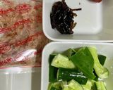 キュウリおつまみ、梅肉昆布、即出来作り方1写真