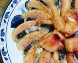 桃と鯖のカルパッチョ作り方2写真