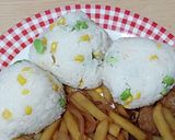 枝豆コーンおにぎり作り方5写真