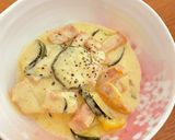 ズッキーニとスパムのクリーム煮作り方8写真
