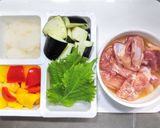 鶏もも肉とナスとパプリカの甘辛煮作り方1写真