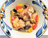 鶏もも肉とナスとパプリカの甘辛煮作り方7写真