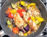 鶏もも肉とナスとパプリカの甘辛煮作り方6写真