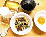 冷やし山菜とろろそば作り方1写真