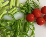 副菜★野菜のカレーしょうゆいため作り方1写真