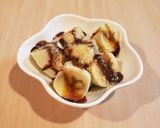 バナナすりごまチョコソース♬︎作り方1写真