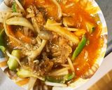 全てレンジもやし入ナポリタン味甘酢酢豚作り方16写真