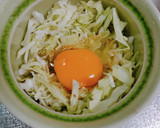 トースターで！お好み焼き風巣ごもり卵作り方2写真